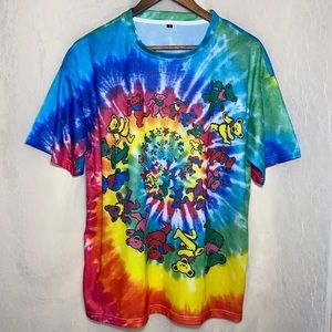 Grateful Dead Tie Dye dancing bears T-shirt Mens Small NWT